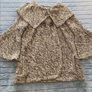 BCBG sweater jacket brown/gold large